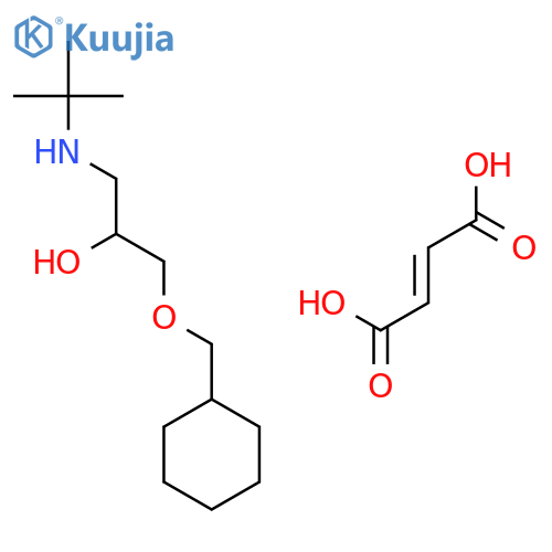 1-(tert-butylamino)-3-(cyclohexylmethoxy)propan-2-ol (2E)-but-2-enedioate (salt) structure