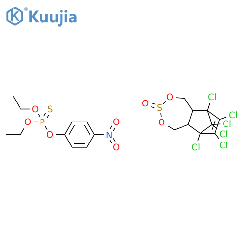 Phosphorothioic acid, O,O-diethyl O-(4-nitrophenyl) ester, mixt. with 6,7,8,9,10,10-hexachloro-1,5,5a,6,9,9a-hexahydro-6,9-methano-2,4,3-benzodioxathiepin 3-oxide (9CI) structure