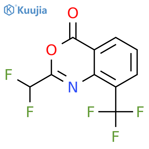 4H-3,1-Benzoxazin-4-one, 2-(difluoromethyl)-8-(trifluoromethyl)- structure