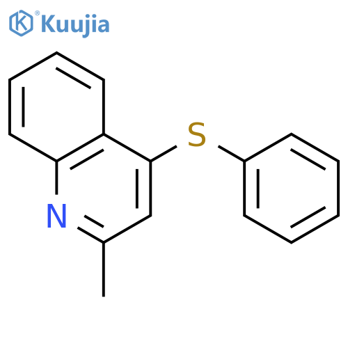 Quinoline, 2-methyl-4-(phenylthio)- structure