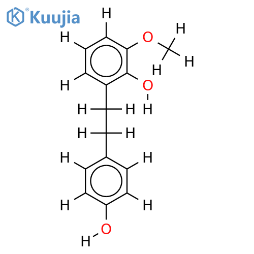 3-Me ether-1-(2, 3-Dihydroxyphenyl)-2-(4-hydroxyphenyl)ethane structure