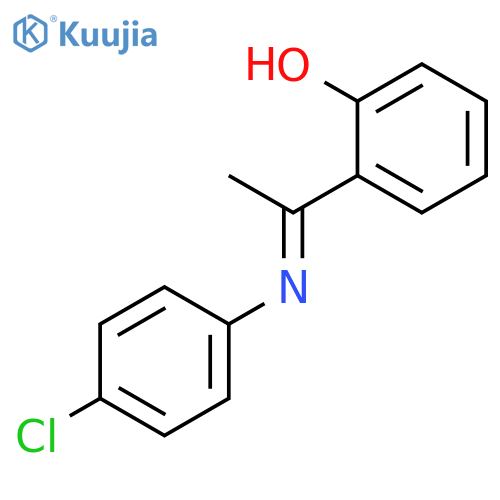 PHENOL, 2-[1-[(4-CHLOROPHENYL)IMINO]ETHYL]- structure