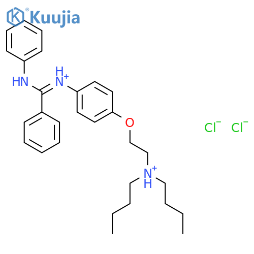 2-[4-(anilino-phenyl-methylidene)azaniumylphenoxy]ethyl-dibutyl-azaniu m dichloride structure