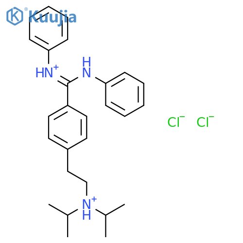 N-[(E)-{4-[2-(dipropan-2-ylammonio)ethyl]phenyl}(phenylamino)methylidene]anilinium dichloride structure