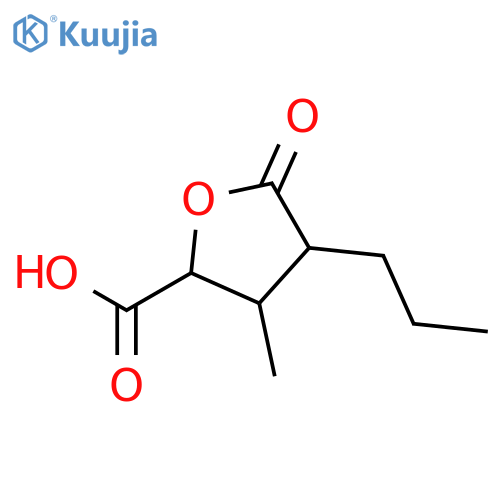 2-FURANCARBOXYLIC ACID, TETRAHYDRO-3-METHYL-5-OXO-4-PROPYL- structure