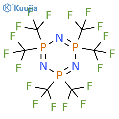 2λ5,4λ5,6λ5-1,3,5,2,4,6-Triazatriphosphorine, 2,2,4,4,6,6-hexakis(trifluoromethyl)- structure