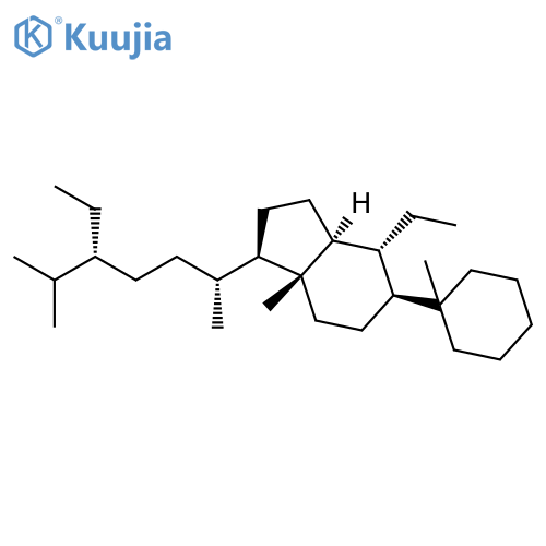 1H-Indene, 4-ethyl-1-[(1R,4R)-4-ethyl-1,5-dimethylhexyl]octahydro-7a-methyl-5-(1-methylcyclohexyl)-, (1R,3aS,4R,5S,7aR)- structure
