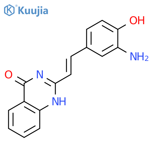 4(1H)-QUINAZOLINONE, 2-[2-(3-AMINO-4-HYDROXYPHENYL)ETHENYL]- structure