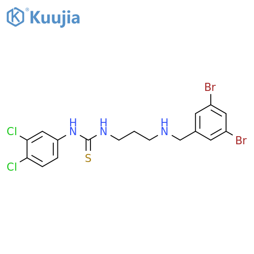 Thiourea,N-[3-[[(3,5-dibromophenyl)methyl]amino]propyl]-N'-(3,4-dichlorophenyl)- structure