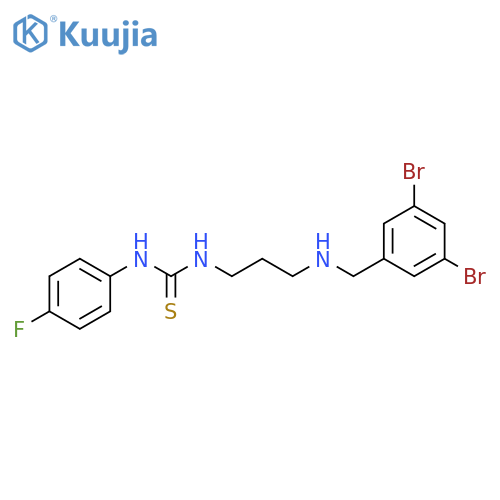 Thiourea,N-[3-[[(3,5-dibromophenyl)methyl]amino]propyl]-N'-(4-fluorophenyl)- structure