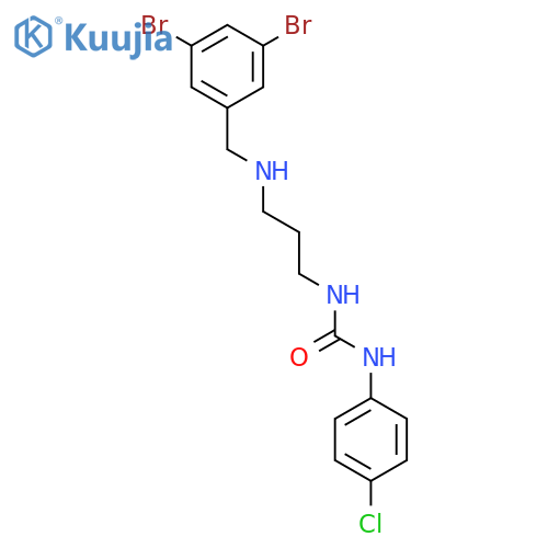 Urea,N-(4-chlorophenyl)-N'-[3-[[(3,5-dibromophenyl)methyl]amino]propyl]- structure