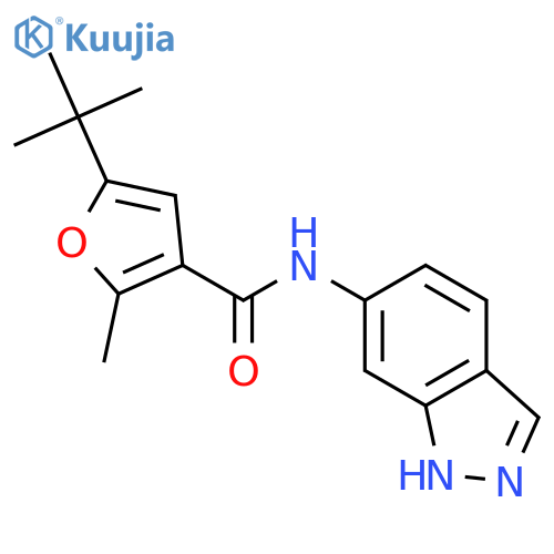 3-FURANCARBOXAMIDE, 5-(1,1-DIMETHYLETHYL)-N-1H-INDAZOL-6-YL-2-METHYL- structure