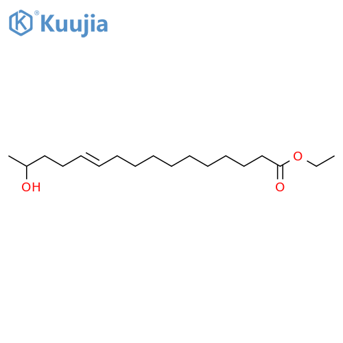 11-HEXADECENOIC ACID, 15-HYDROXY-, ETHYL ESTER structure