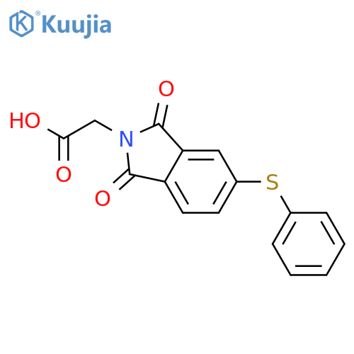 2H-Isoindole-2-acetic acid, 1,3-dihydro-1,3-dioxo-5-(phenylthio)- structure