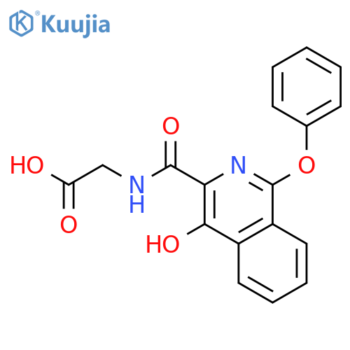 GLYCINE, N-[(4-HYDROXY-1-PHENOXY-3-ISOQUINOLINYL)CARBONYL]- structure