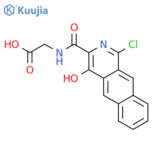 GLYCINE, N-[(1-CHLORO-4-HYDROXYBENZ[G]ISOQUINOLIN-3-YL)CARBONYL]- structure