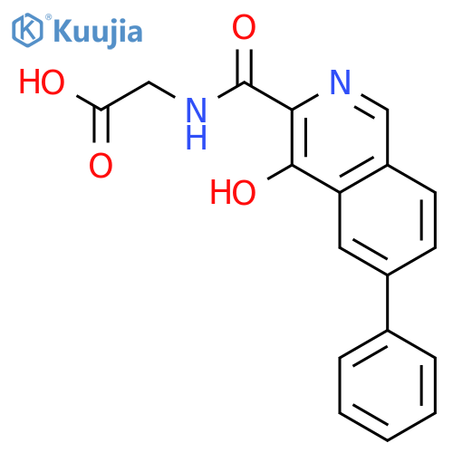 GLYCINE, N-[(4-HYDROXY-6-PHENYL-3-ISOQUINOLINYL)CARBONYL]- structure