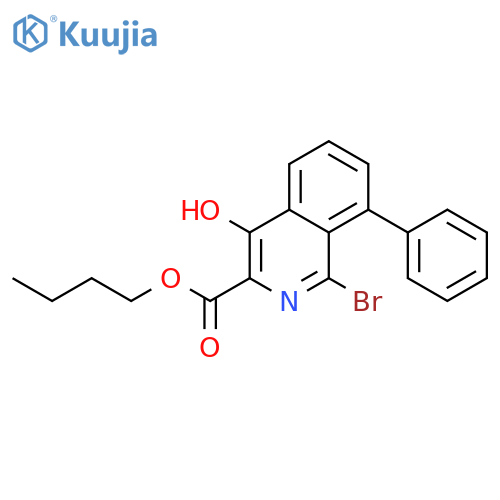 3-Isoquinolinecarboxylic acid, 1-bromo-4-hydroxy-8-phenyl-, butyl ester structure