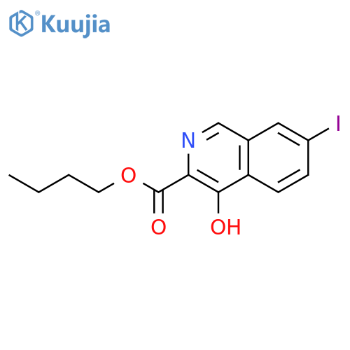 3-ISOQUINOLINECARBOXYLIC ACID, 4-HYDROXY-7-IODO-, BUTYL ESTER structure