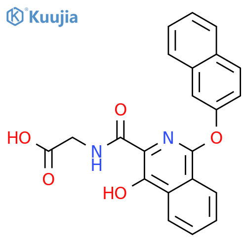 GLYCINE, N-[[4-HYDROXY-1-(2-NAPHTHALENYLOXY)-3-ISOQUINOLINYL]CARBONYL]- structure