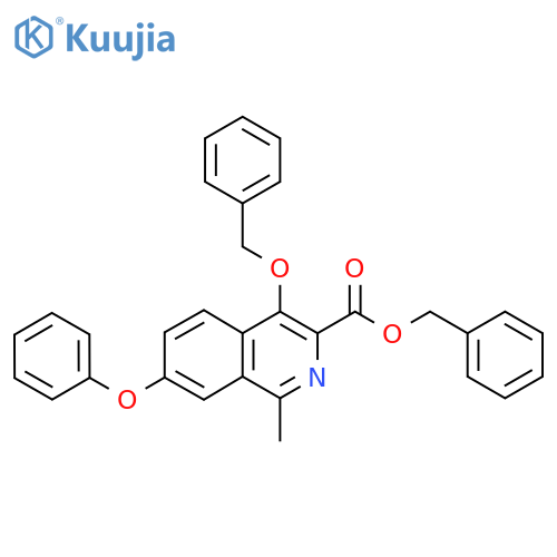 Benzyl 1-methyl-7-phenoxy-4-phenylmethoxyisoquinoline-3-carboxylate structure