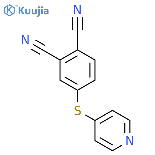 1,2-BENZENEDICARBONITRILE, 4-(4-PYRIDINYLTHIO)- structure