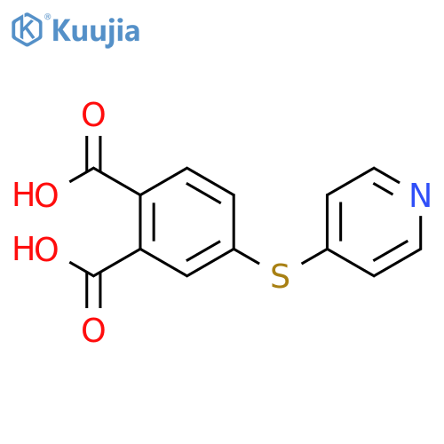 1,2-Benzenedicarboxylic acid, 4-(4-pyridinylthio)- structure