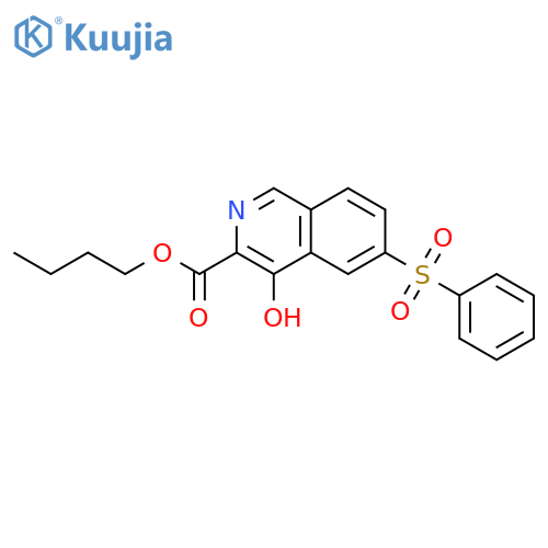 3-ISOQUINOLINECARBOXYLIC ACID, 4-HYDROXY-6-(PHENYLSULFONYL)-, BUTYL ESTER structure