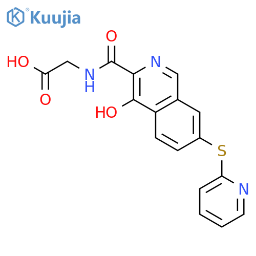 Glycine, N-[[4-hydroxy-7-(2-pyridinylthio)-3-isoquinolinyl]carbonyl]- structure