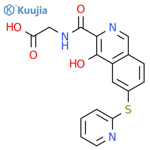Glycine, N-[[4-hydroxy-6-(2-pyridinylthio)-3-isoquinolinyl]carbonyl]- structure