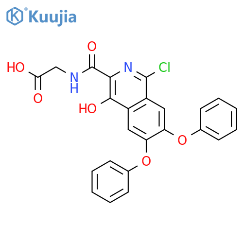 GLYCINE, N-[(1-CHLORO-4-HYDROXY-6,7-DIPHENOXY-3-ISOQUINOLINYL)CARBONYL]- structure