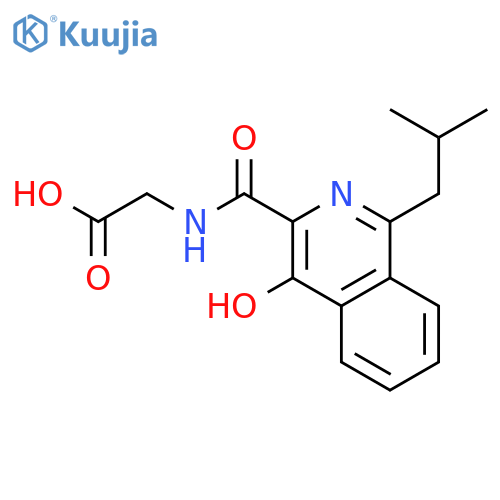 Glycine, N-[[4-hydroxy-1-(2-methylpropyl)-3-isoquinolinyl]carbonyl]- structure