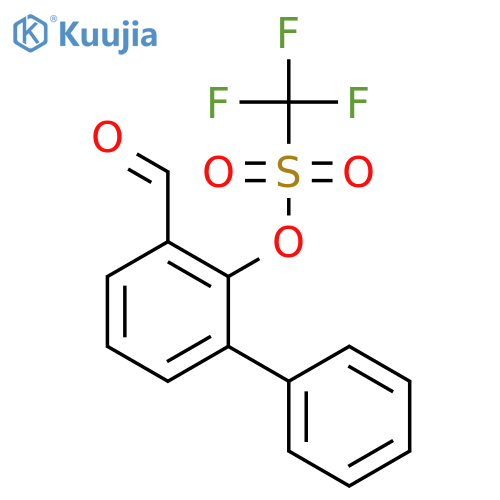 Methanesulfonic acid, trifluoro-, 3-formyl[1,1'-biphenyl]-2-yl ester structure