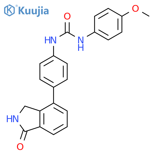 Urea,N-[4-(2,3-dihydro-1-oxo-1H-isoindol-4-yl)phenyl]-N'-(4-methoxyphenyl)- structure