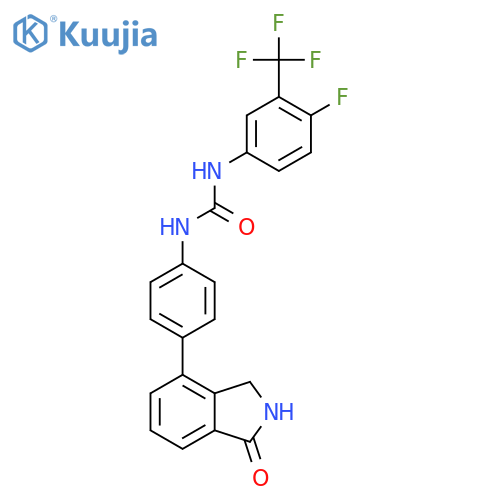 Urea,N-[4-(2,3-dihydro-1-oxo-1H-isoindol-4-yl)phenyl]-N'-[4-fluoro-3-(trifluoromethyl)phenyl]- structure