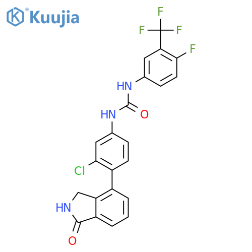 Urea,N-[3-chloro-4-(2,3-dihydro-1-oxo-1H-isoindol-4-yl)phenyl]-N'-[4-fluoro-3-(trifluoromethyl)phenyl]- structure