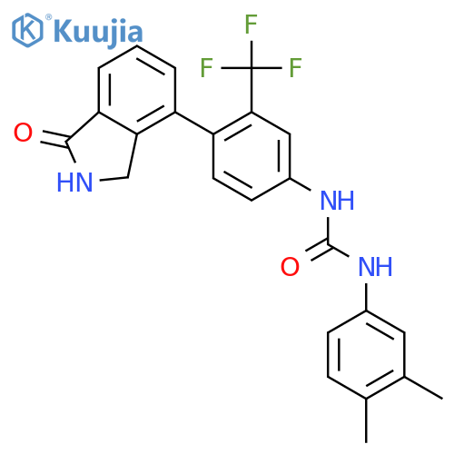 Urea,N-[4-(2,3-dihydro-1-oxo-1H-isoindol-4-yl)-3-(trifluoromethyl)phenyl]-N'-(3,4-dimethylphenyl)- structure