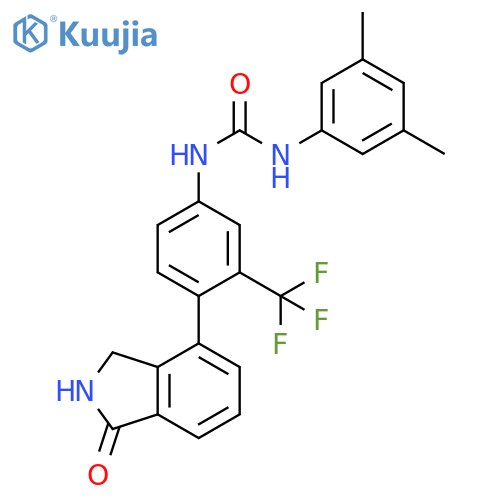 Urea,N-[4-(2,3-dihydro-1-oxo-1H-isoindol-4-yl)-3-(trifluoromethyl)phenyl]-N'-(3,5-dimethylphenyl)- structure