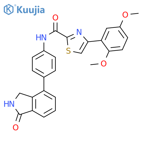 2-Thiazolecarboxamide,N-[4-(2,3-dihydro-1-oxo-1H-isoindol-4-yl)phenyl]-4-(2,5-dimethoxyphenyl)- structure