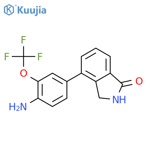 1H-Isoindol-1-one, 4-[4-amino-3-(trifluoromethoxy)phenyl]-2,3-dihydro- structure