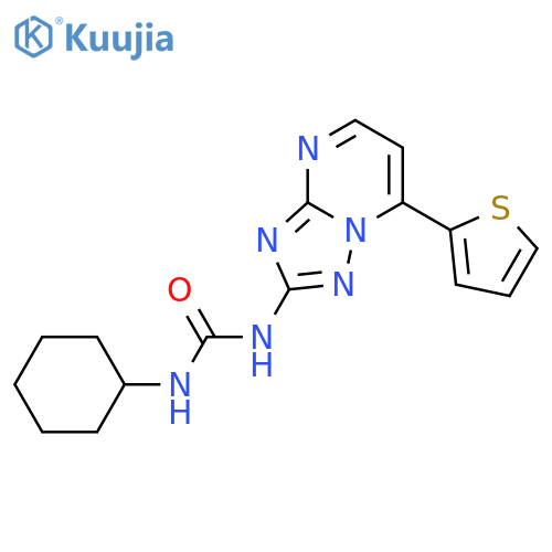 UREA, N-CYCLOHEXYL-N'-[7-(2-THIENYL)[1,2,4]TRIAZOLO[1,5-A]PYRIMIDIN-2-YL]- structure