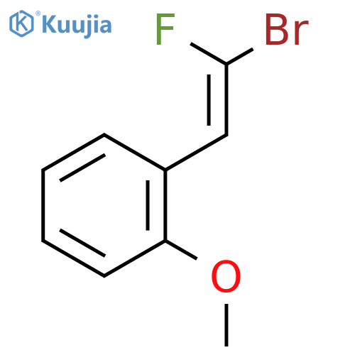 Benzene, 1-(2-bromo-2-fluoroethenyl)-2-methoxy- structure