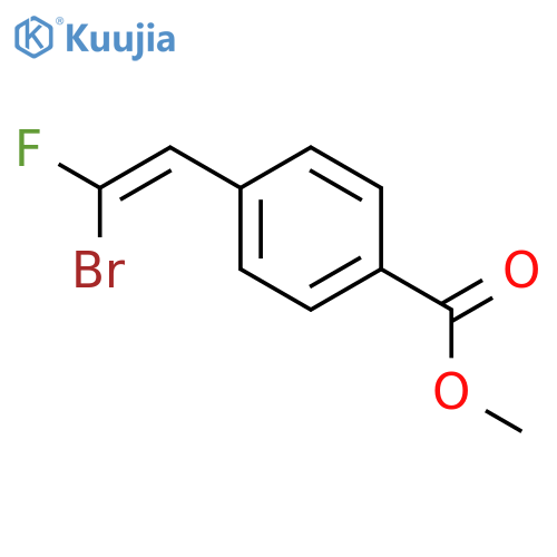 Benzoic acid, 4-(2-bromo-2-fluoroethenyl)-, methyl ester structure