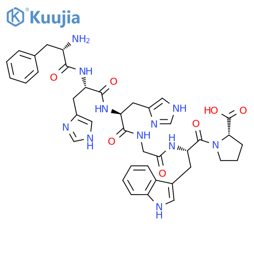 L-Proline, L-phenylalanyl-L-histidyl-L-histidylglycyl-L-tryptophyl- structure