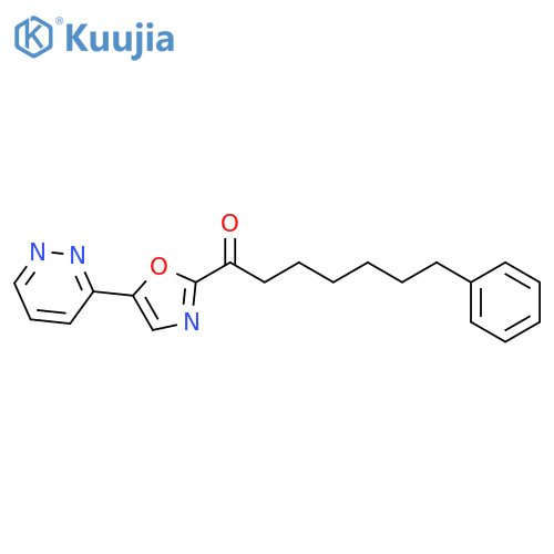 1-Heptanone, 7-phenyl-1-[5-(3-pyridazinyl)-2-oxazolyl]- structure