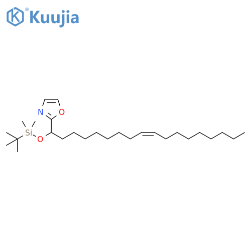 Oxazole, 2-[(9Z)-1-[[(1,1-dimethylethyl)dimethylsilyl]oxy]-9-octadecenyl]- structure