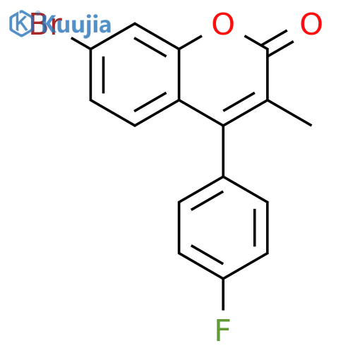2H-1-BENZOPYRAN-2-ONE, 7-BROMO-4-(4-FLUOROPHENYL)-3-METHYL- structure
