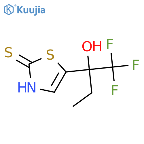 2(3H)-Thiazolethione, 5-[1-hydroxy-1-(trifluoromethyl)propyl]- structure