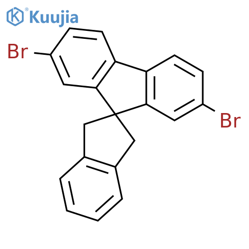 SPIRO[9H-FLUORENE-9,2'-[2H]INDENE], 2,7-DIBROMO-1',3'-DIHYDRO- structure