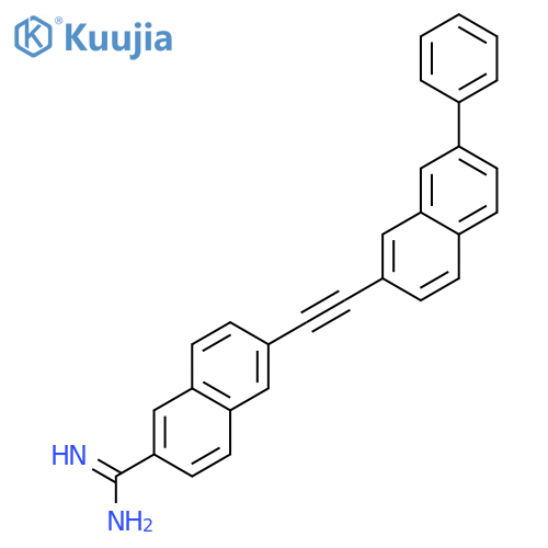 2-NAPHTHALENECARBOXIMIDAMIDE, 6-[(7-PHENYL-2-NAPHTHALENYL)ETHYNYL]- structure
